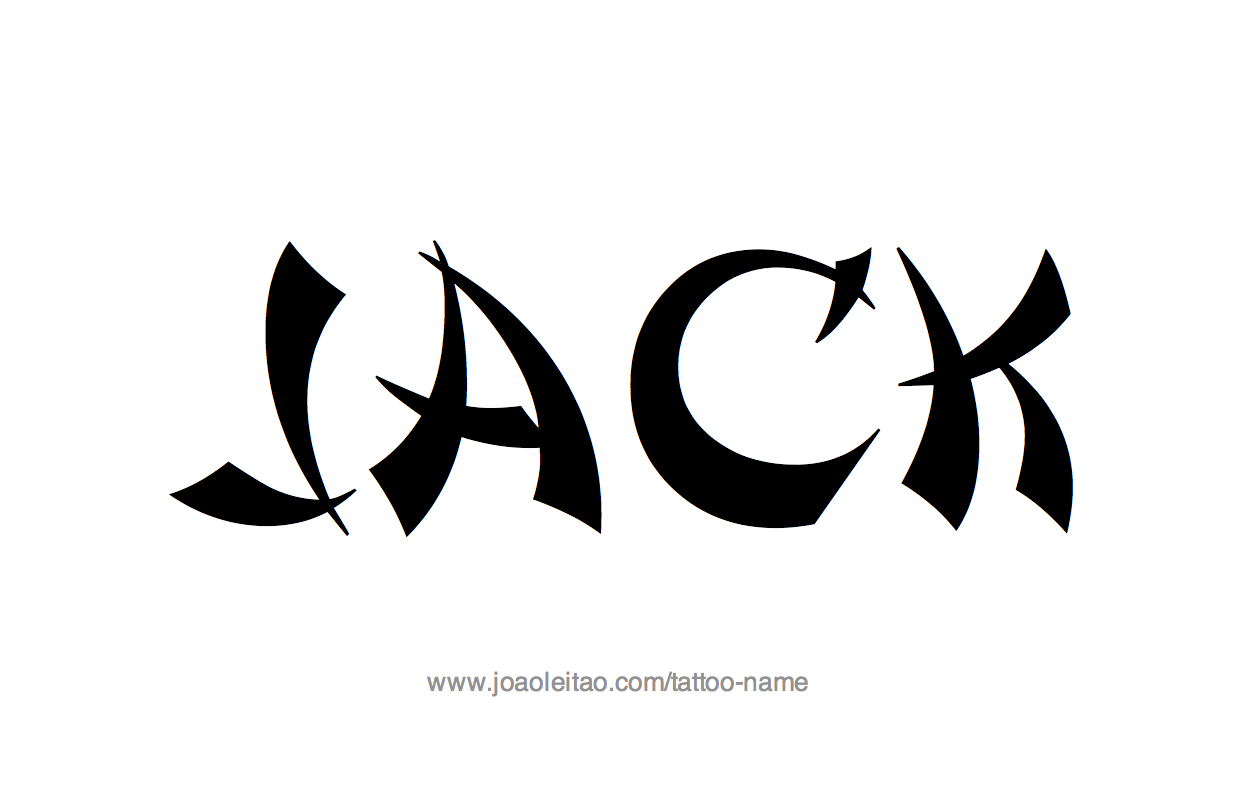 Jack Name Tattoo Designs